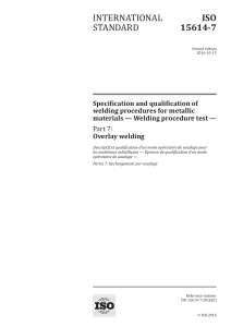 ISO 15614-7: Welding Procedure Qualification for Overlays