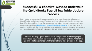 QuickBooks Payroll Tax Table Update: Easy Steps