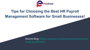 HR Payroll Software: Tips for Small Businesses