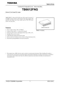 TB6612FNG Dual DC Motor Driver IC Datasheet