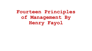 Fayol's 14 Principles of Management Explained