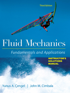 Fluid Mechanics Solutions Manual: Fundamentals & Applications