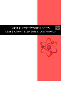 IGCSE Chemistry: Atoms, Elements & Compounds Study Notes