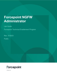 Forcepoint NGFW Administrator Lab Guide