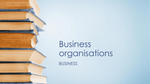 Business Organizations: Sole Trader, Partnership, Limited Company