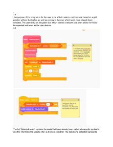 Seat Selection Program Code Explanation