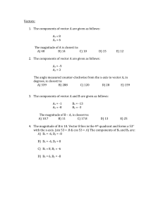 Vector Practice Problems: Physics Worksheet