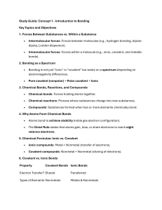 Chemical Bonding Study Guide: Concepts & Properties