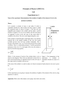 Physics Lab: Modulus of Rigidity Experiment