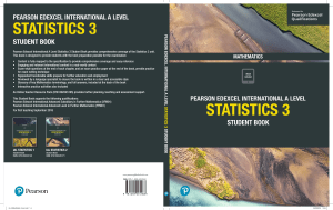 Statistics 3 Student Book - Pearson Edexcel A Level