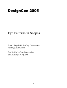 Eye Patterns in Scopes: DesignCon 2005 Technical Paper