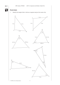 Congruence and Similarity: Geometry Exercises