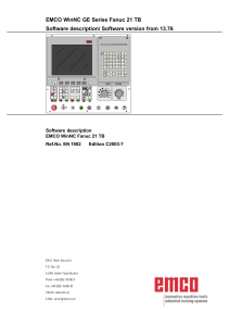 EMCO WinNC Fanuc 21 TB Software Manual