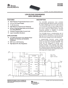 UCC3585 Synchronous Buck Controller Datasheet