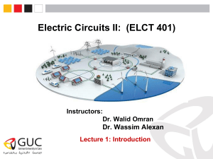 Electric Circuits II: AC Analysis & Phasors