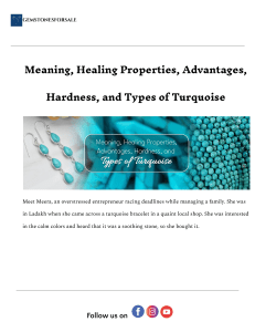 Turquoise: Meaning, Healing, Types & Benefits