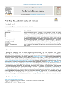 Australian Equity Risk Premium Prediction