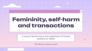 Femininity, Self-Harm, and Transactions: A Menhera Study