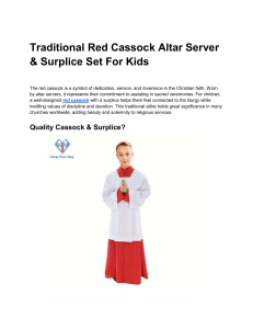 Red Cassock & Surplice Set for Kids: Tradition & Service