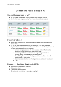 Gender & Racial Bias in AI: Presentation