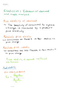 Price Elasticity of Demand: Economics Lecture Notes