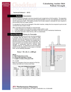 Anchor Bolt Pullout Strength Calculation Guide