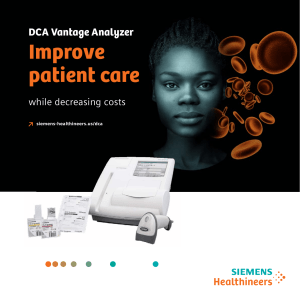 DCA Vantage Analyzer: Diabetes & Kidney Disease Monitoring