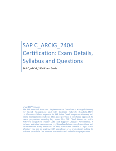 SAP C_ARCIG_2404 Exam Guide: Ariba Cloud Integration