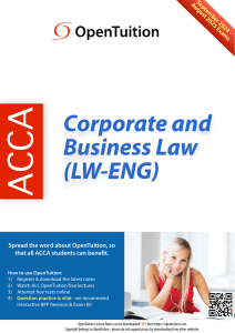 ACCA Corporate & Business Law (LW-ENG) Lecture Notes