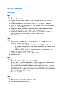 DDA Software Release Notes: New Features & Updates