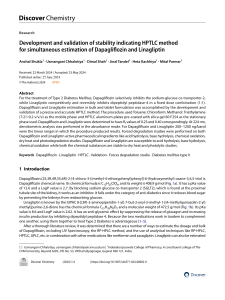 HPTLC Method for Dapagliflozin & Linagliptin Estimation