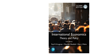 International Economics: Theory and Policy, 12th Edition