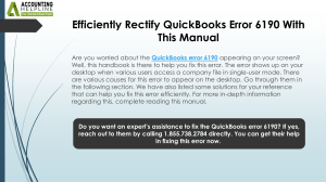 Fix QuickBooks Error 6190: Causes & Solutions