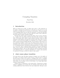 Crumpling Transition in Polymers: A Research Paper