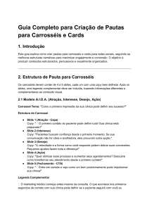 Guia para Criação de Pautas para Carrosséis e Cards