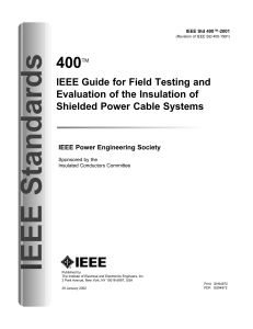 IEEE Guide: Field Testing of Shielded Power Cable Systems