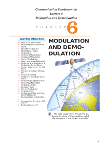 Modulation and Demodulation Lecture: Communication Fundamentals