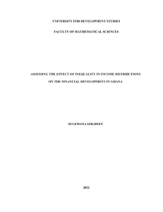 Income Inequality & Financial Development in Ghana