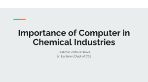 Computers in Chemical Industries: DCS & Chromatography