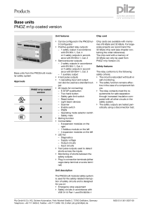 PNOZ m1p Coated Base Unit Datasheet | Pilz Safety System