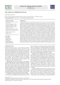 Multiple-Choice Exam Item Analysis in Language Testing