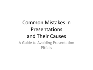 Presentation Mistakes: A Guide to Avoiding Common Pitfalls