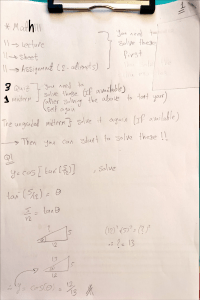 Trigonometry Lecture Notes: Solving cos(tan⁻¹(5/12))