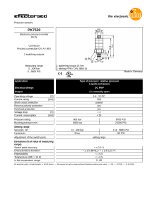 PK7520 Pressure Sensor Datasheet - Specs & Features