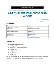 3-Day Superset Workout Plan for Muscle Building