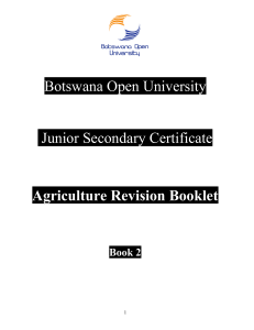 Agriculture: Fruit Tree Production Revision Booklet