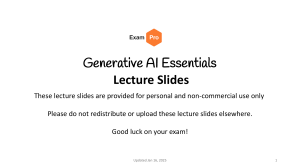 Generative AI Essentials: Lecture Slides