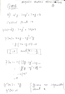 Calculus Exam: Critical Points of Multivariable Function