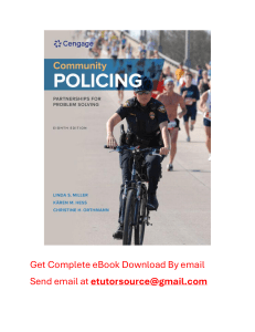 Community Policing Textbook: Partnerships & Problem Solving