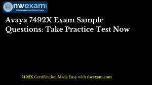 Avaya 7492X Exam Sample Questions | Practice Test